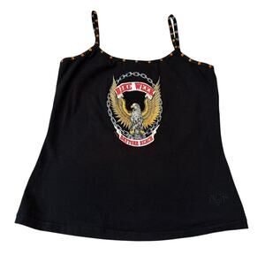 Vintage V-Twin Daytona Bike Week Studded Eagle Tank Top Built In Bra M